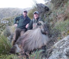 Brian and guide snow with tahr trophy