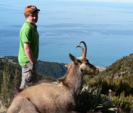 Kelvin with trophy chamois buck