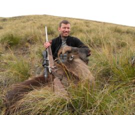 Patrick with his last day 12 and 1/2 bull tahr